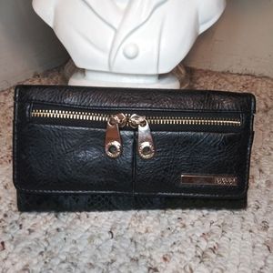 3/$18 Kenneth Cole Reaction Black Snakeprint Faux Leather Wallet